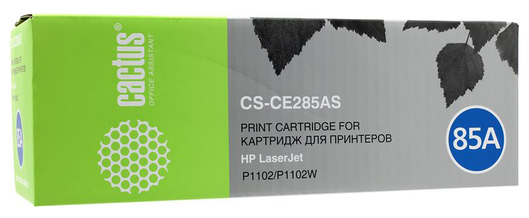 Картридж CACTUS CS-CE285AS для принтеров HP LaserJet  P1102/P1102W , чёрный, 1600 стр.