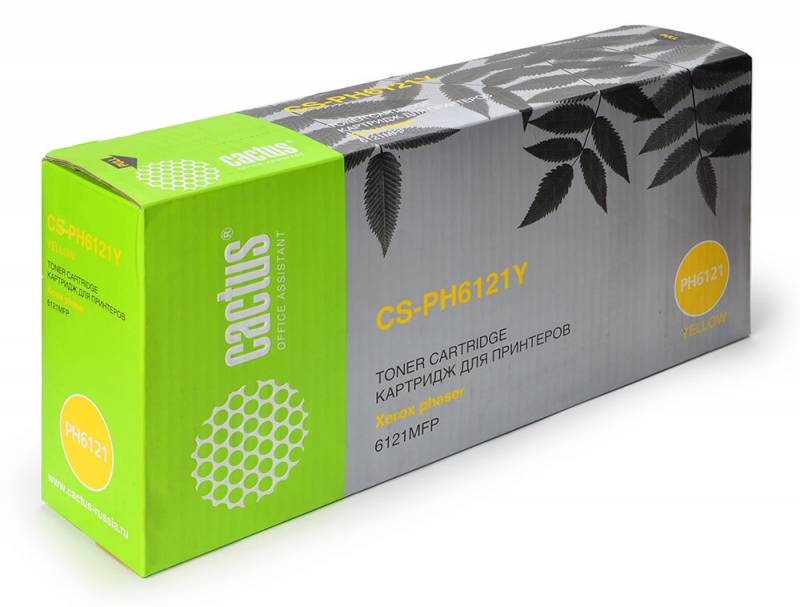 Картридж CACTUS CS-PH6121Y для принтеров Xerox Phaser 6121, yellow, 2600 стр