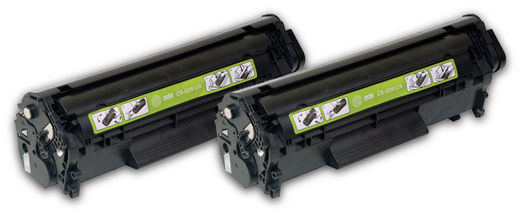 Картридж Cactus CS-Q2612AD черный (упаковка 2шт.х2000стр.) для HP 1010/1012/1015/1018/1020/1022