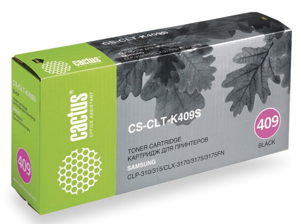 Тонер-картридж CACTUS CS-CLT-K409S для принтеров Samsung CLP-310/315, CLX-3170/3175/3175FN, черный,