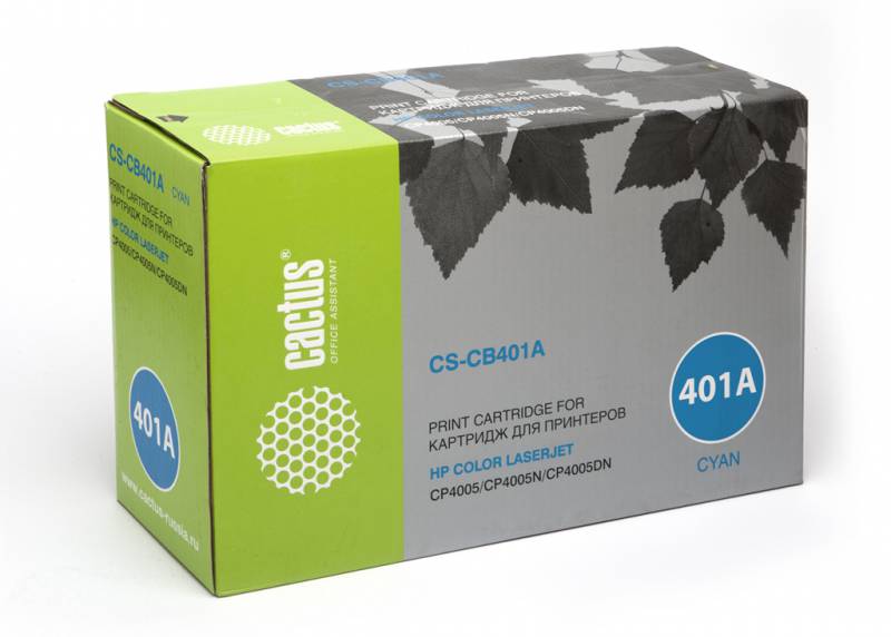 Картридж CACTUS CS-CB401A  для принтеров HP CLJ CP4005, голубой,7500стр