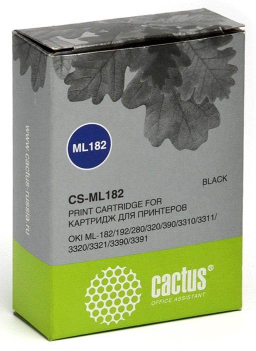 Картридж матричный CACTUS CS-ML182 для OKI ML-182/192/280/320/390/3310/3311/3320/3321/3390/3391, рес