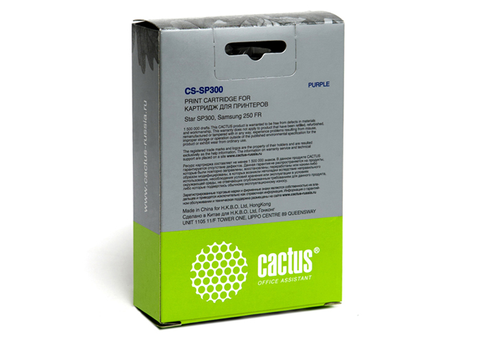 Картридж матричный CACTUS CS-SP300 для Star SP300, Samsung 250 FR, ресурс 1 500 000 зн, purple
