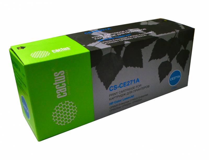 Тонер Картридж Cactus CS-CE271A голубой для HP LJ Ent CP5525 (15000стр.)