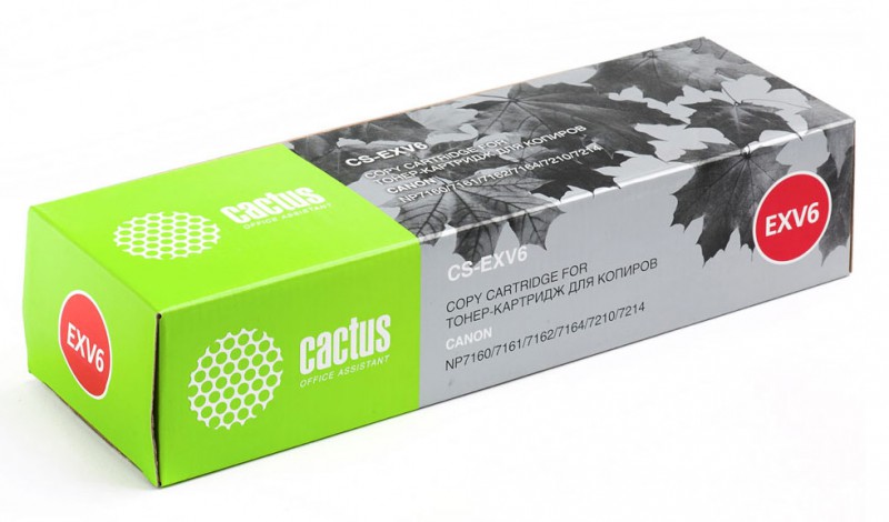 Тонер-картридж CACTUS CS-EXV6 для Canon NP7160/7161/7162/7164/7210/7214, 7600 стр.
